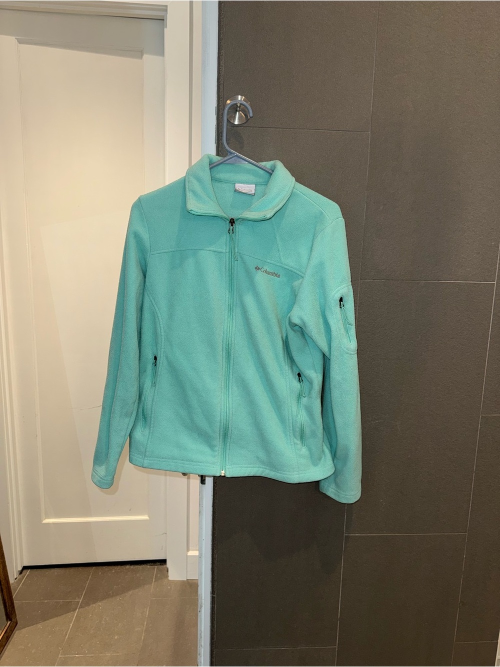Columbia Women’s Medium Turquoise Aqua Full Zip Fleece Jacket
